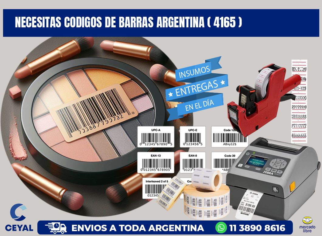 necesitas codigos de barras argentina ( 4165 )
