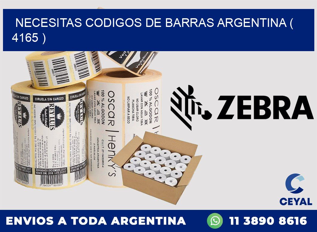 necesitas codigos de barras argentina ( 4165 )