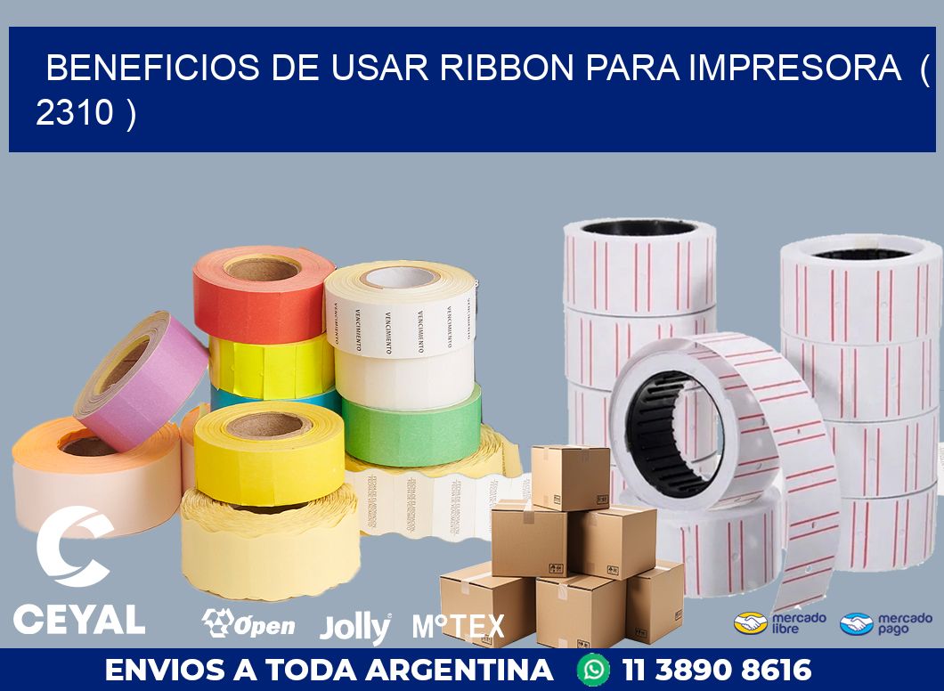 BENEFICIOS DE USAR RIBBON PARA IMPRESORA  ( 2310 )