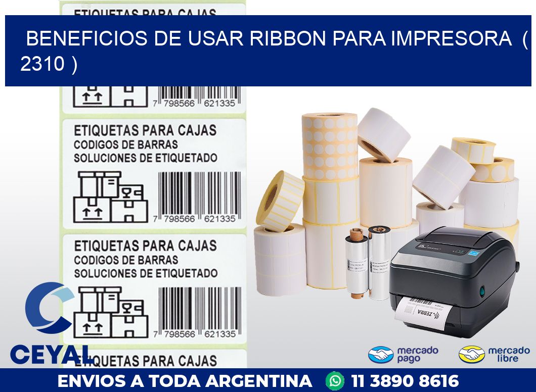 BENEFICIOS DE USAR RIBBON PARA IMPRESORA ( 2310 )
