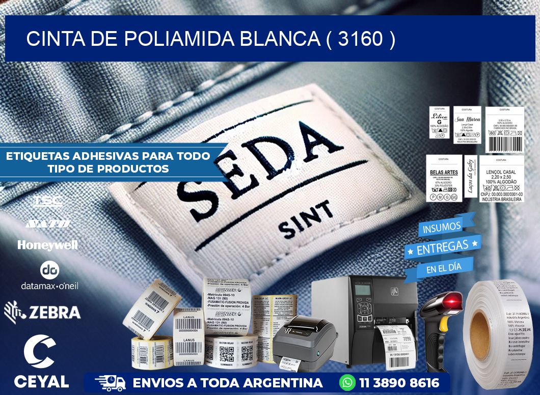 CINTA DE POLIAMIDA BLANCA ( 3160 )