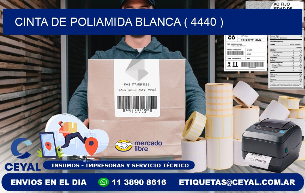 CINTA DE POLIAMIDA BLANCA ( 4440 )