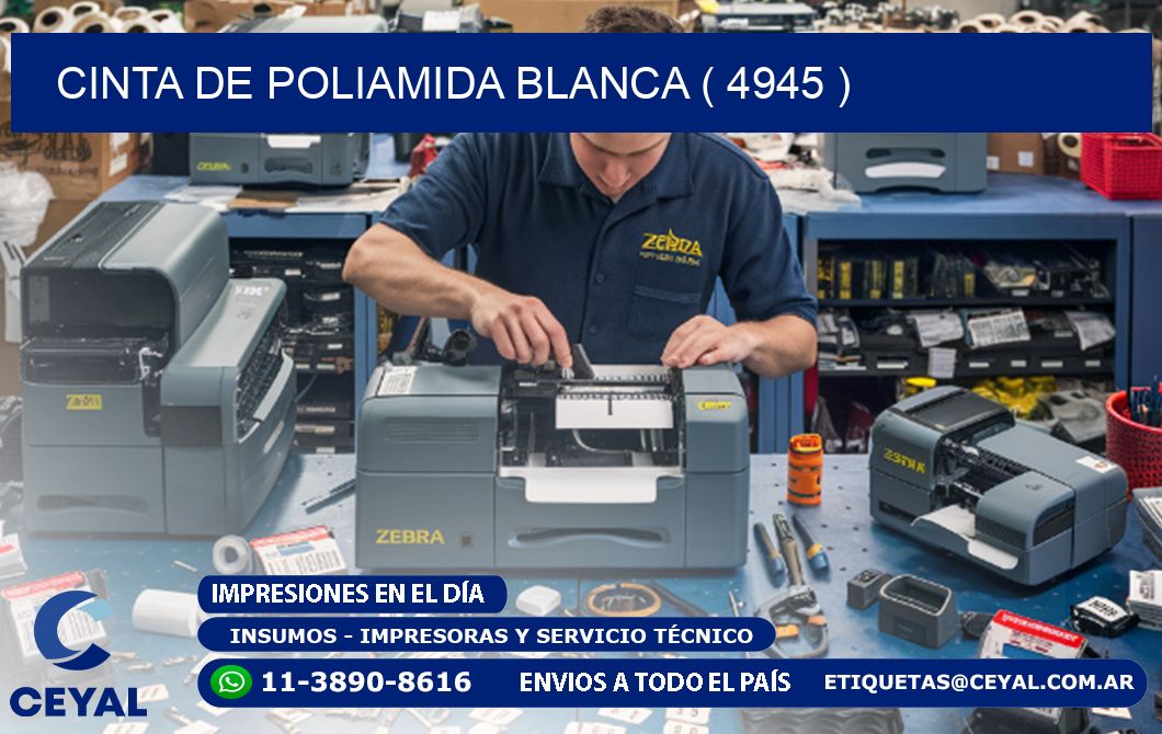 CINTA DE POLIAMIDA BLANCA ( 4945 )