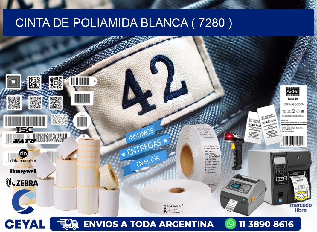 CINTA DE POLIAMIDA BLANCA ( 7280 )