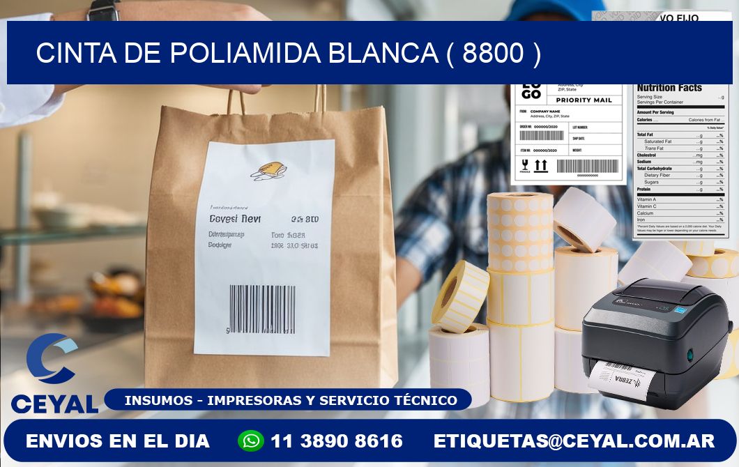 CINTA DE POLIAMIDA BLANCA ( 8800 )