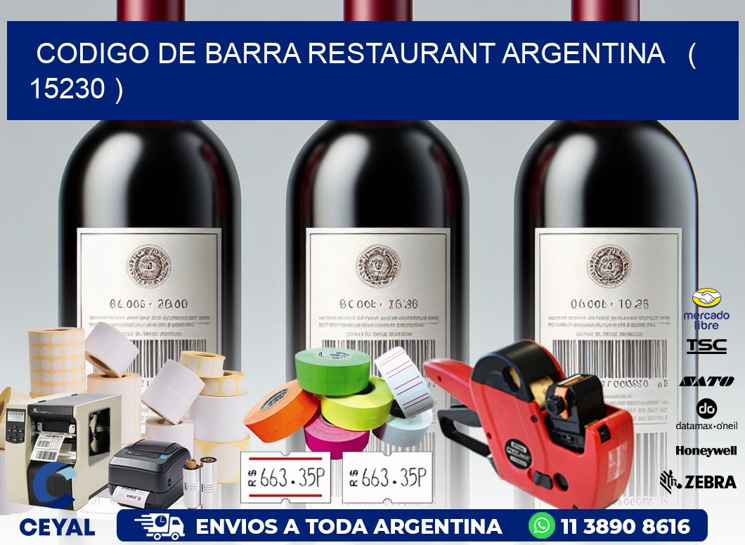 CODIGO DE BARRA RESTAURANT ARGENTINA   ( 15230 )