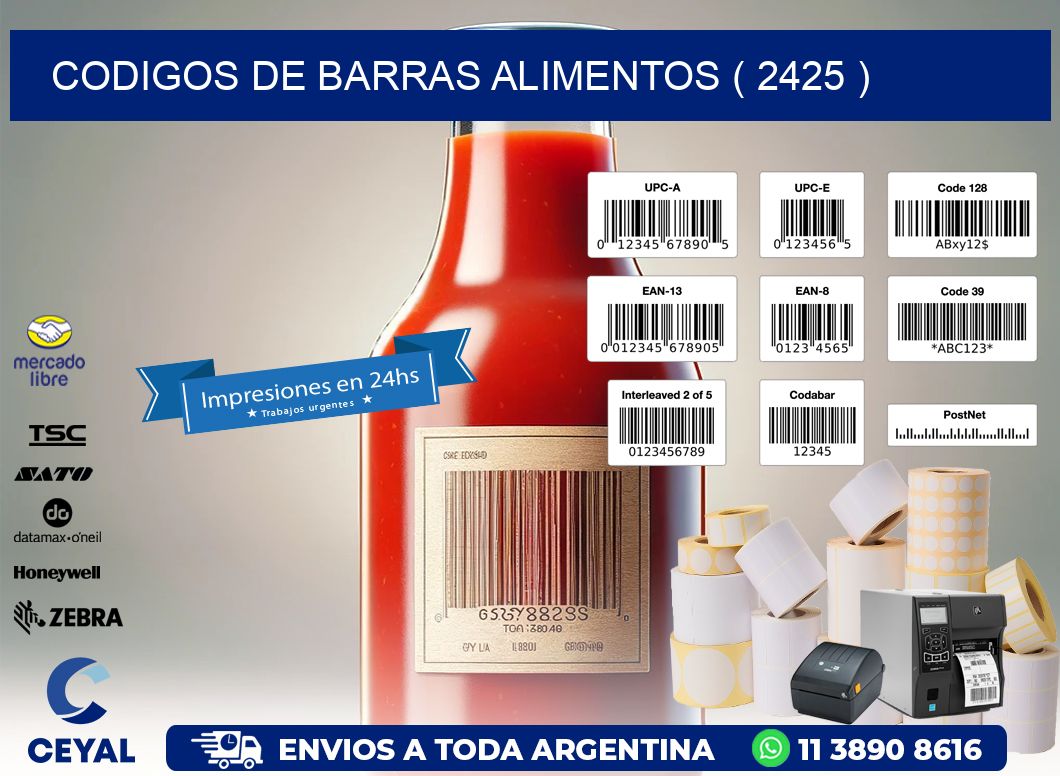 CODIGOS DE BARRAS ALIMENTOS ( 2425 )