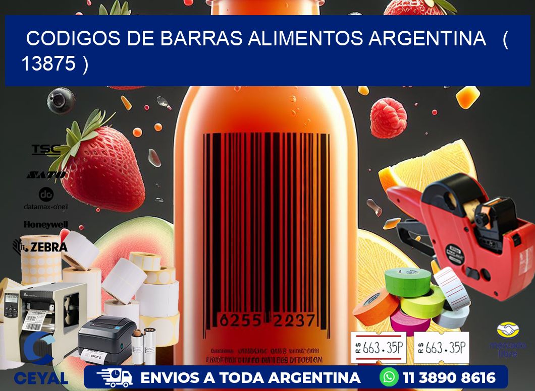 CODIGOS DE BARRAS ALIMENTOS ARGENTINA   ( 13875 )