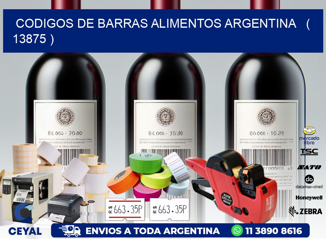 CODIGOS DE BARRAS ALIMENTOS ARGENTINA   ( 13875 )