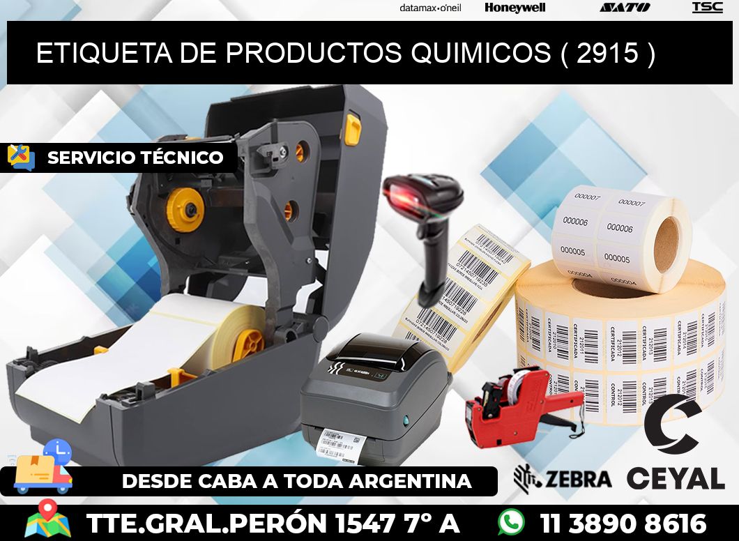 ETIQUETA DE PRODUCTOS QUIMICOS ( 2915 )