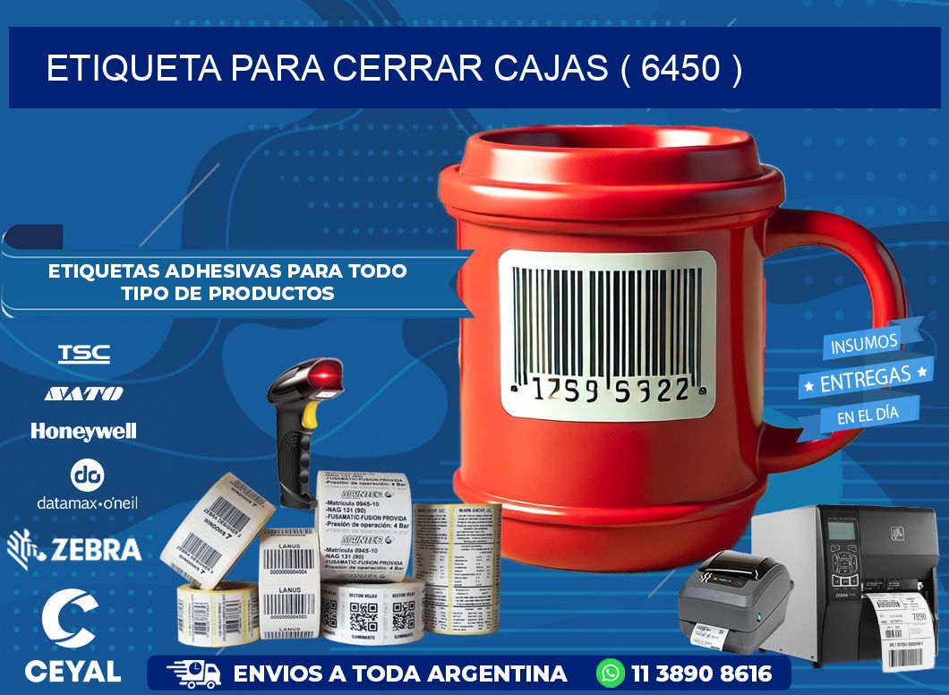 ETIQUETA PARA CERRAR CAJAS ( 6450 )