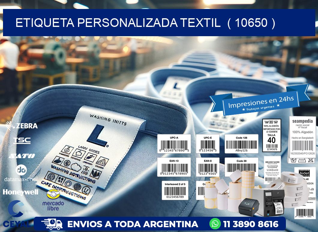 ETIQUETA PERSONALIZADA TEXTIL  ( 10650 )