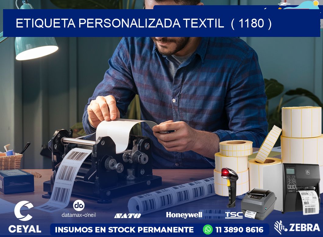ETIQUETA PERSONALIZADA TEXTIL  ( 1180 )