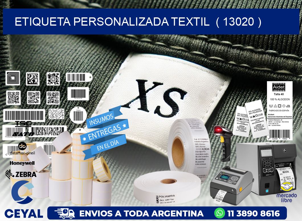 ETIQUETA PERSONALIZADA TEXTIL  ( 13020 )