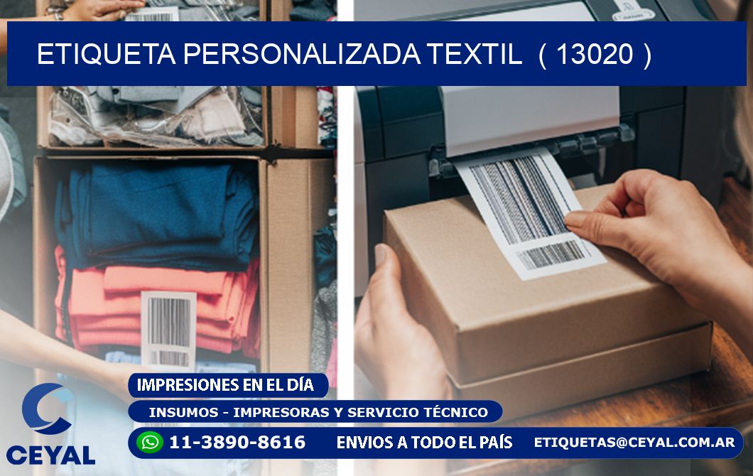 ETIQUETA PERSONALIZADA TEXTIL  ( 13020 )