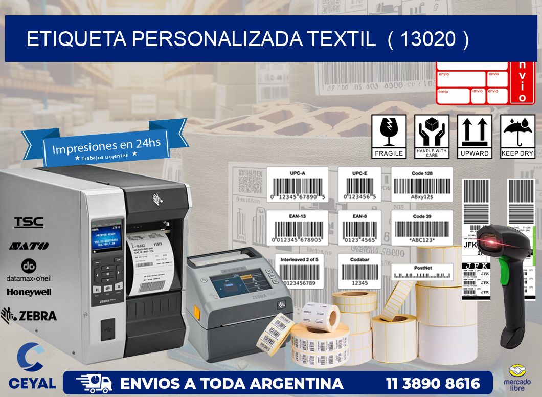 ETIQUETA PERSONALIZADA TEXTIL  ( 13020 )