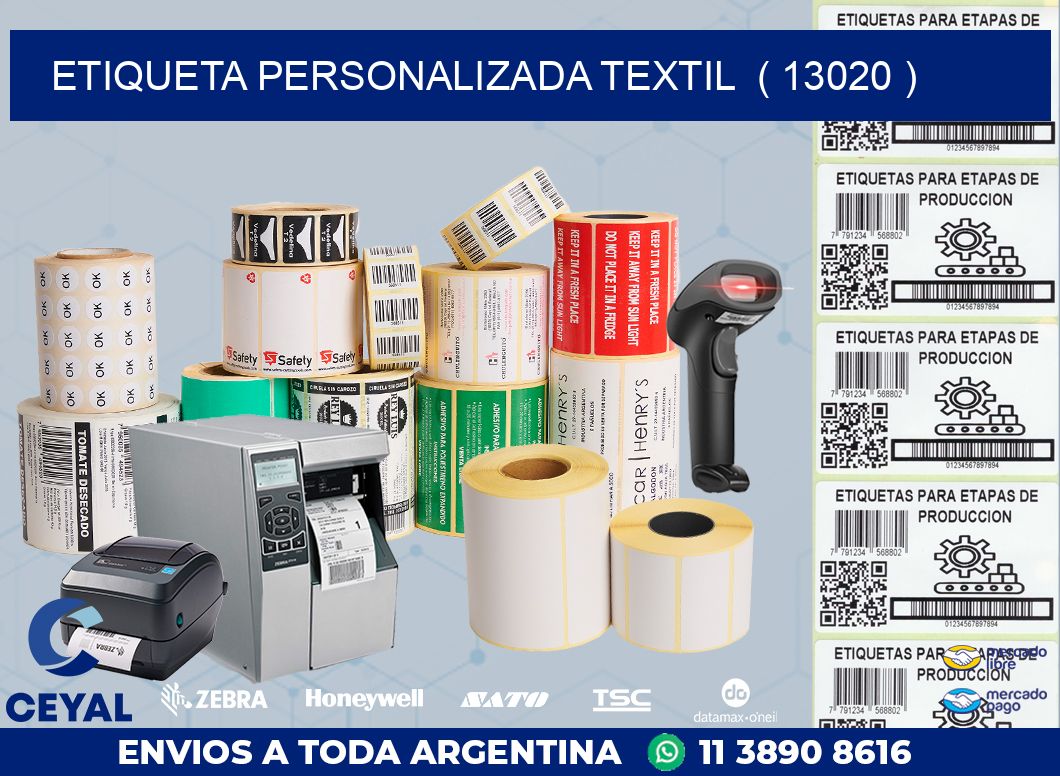 ETIQUETA PERSONALIZADA TEXTIL  ( 13020 )