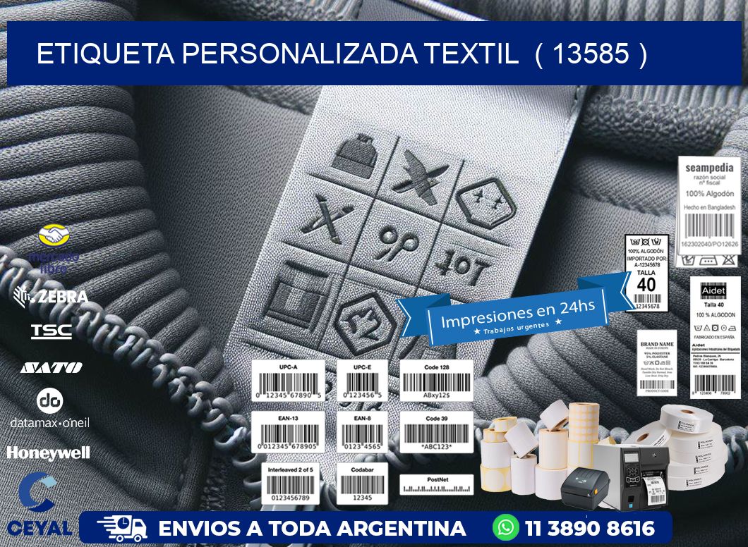 ETIQUETA PERSONALIZADA TEXTIL  ( 13585 )