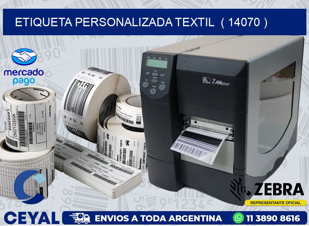 ETIQUETA PERSONALIZADA TEXTIL  ( 14070 )