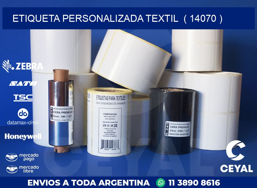 ETIQUETA PERSONALIZADA TEXTIL  ( 14070 )