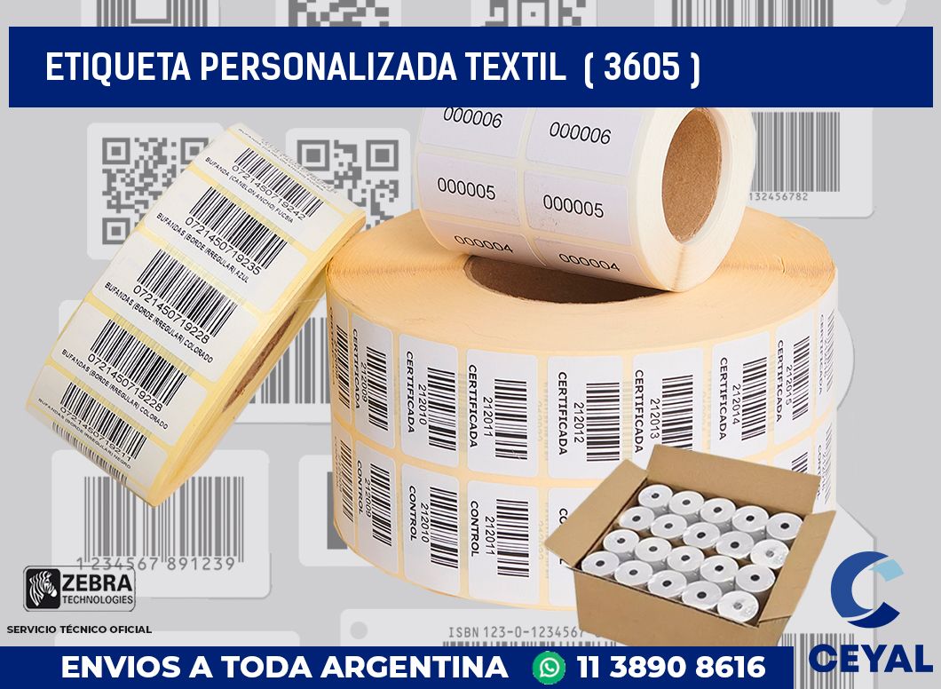 ETIQUETA PERSONALIZADA TEXTIL  ( 3605 )