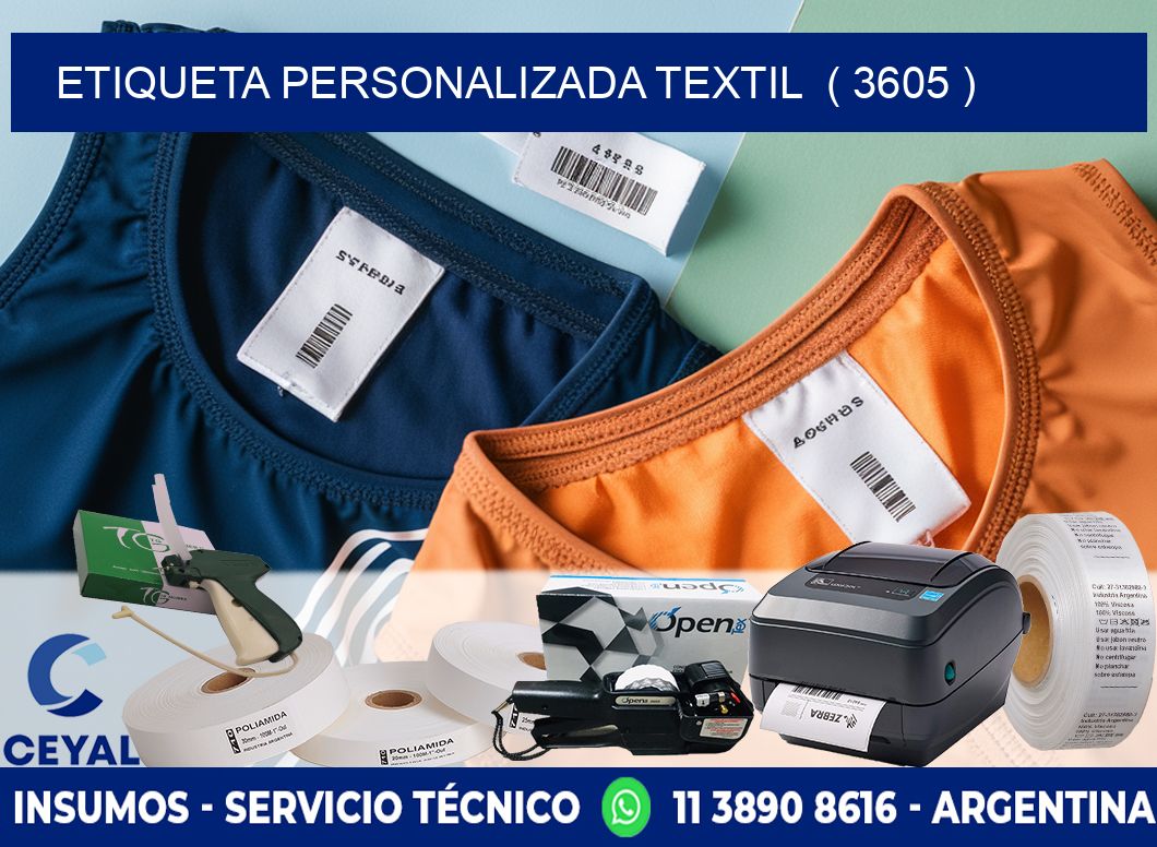 ETIQUETA PERSONALIZADA TEXTIL  ( 3605 )