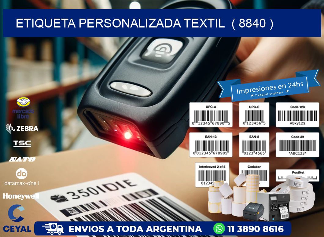 ETIQUETA PERSONALIZADA TEXTIL  ( 8840 )