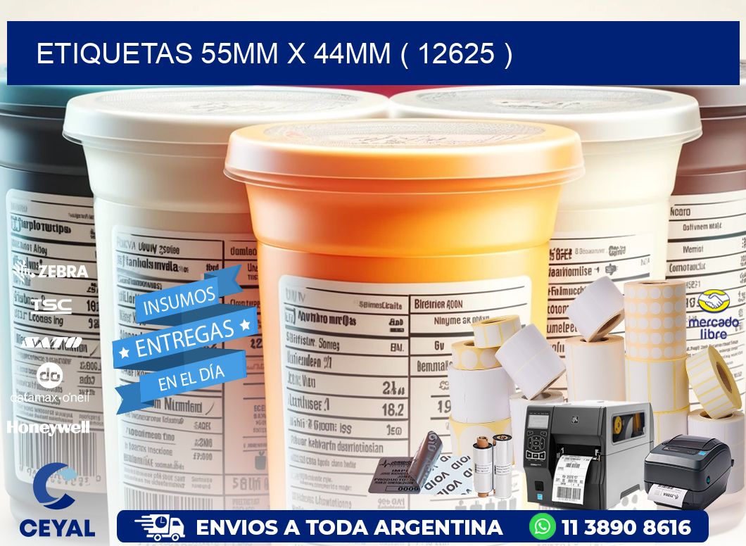 ETIQUETAS 55MM X 44MM ( 12625 )