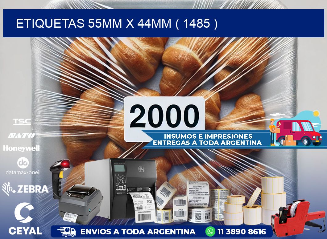 ETIQUETAS 55MM X 44MM ( 1485 )