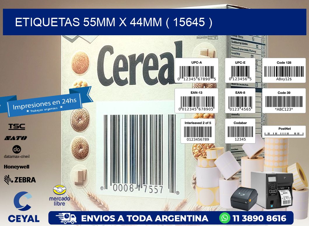 ETIQUETAS 55MM X 44MM ( 15645 )
