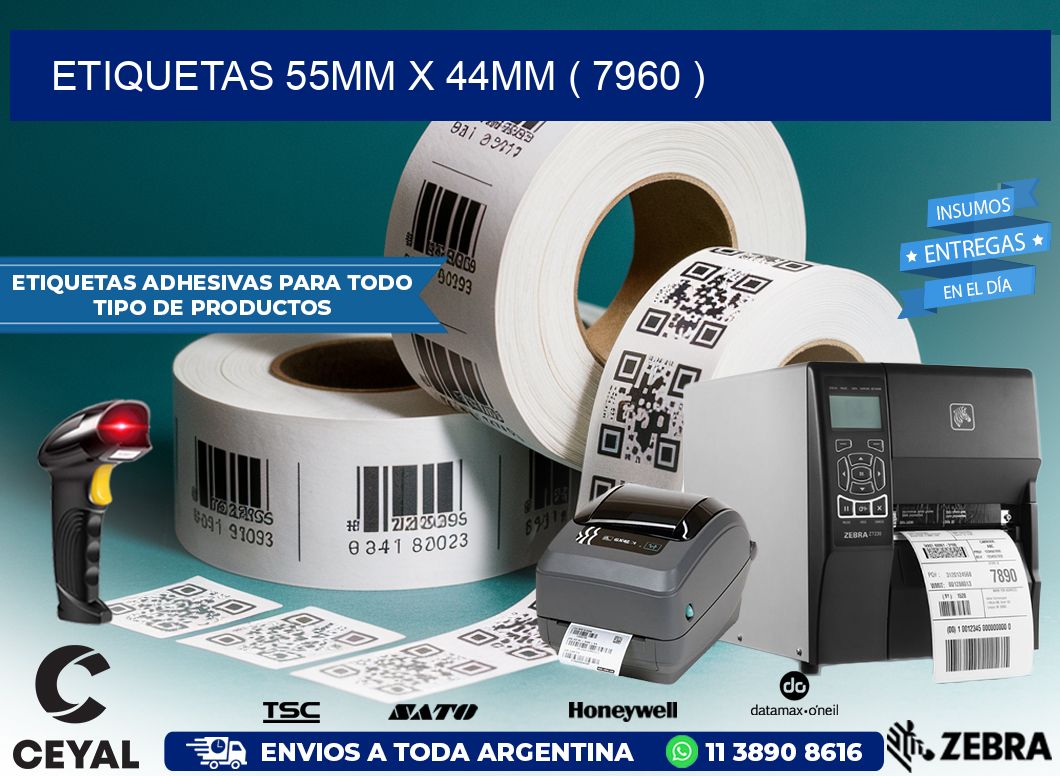 ETIQUETAS 55MM X 44MM ( 7960 )