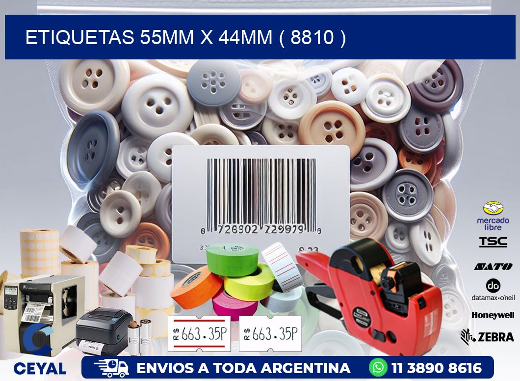 ETIQUETAS 55MM X 44MM ( 8810 )