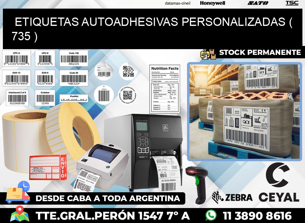 ETIQUETAS AUTOADHESIVAS PERSONALIZADAS ( 735 )
