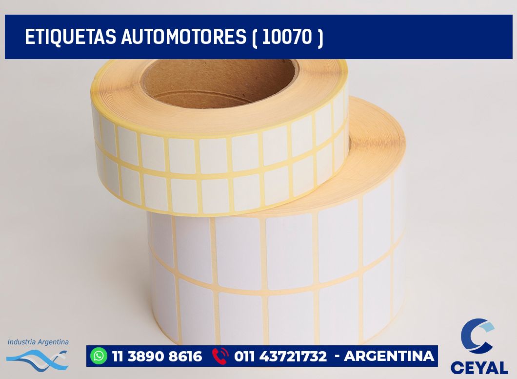 ETIQUETAS AUTOMOTORES ( 10070 )