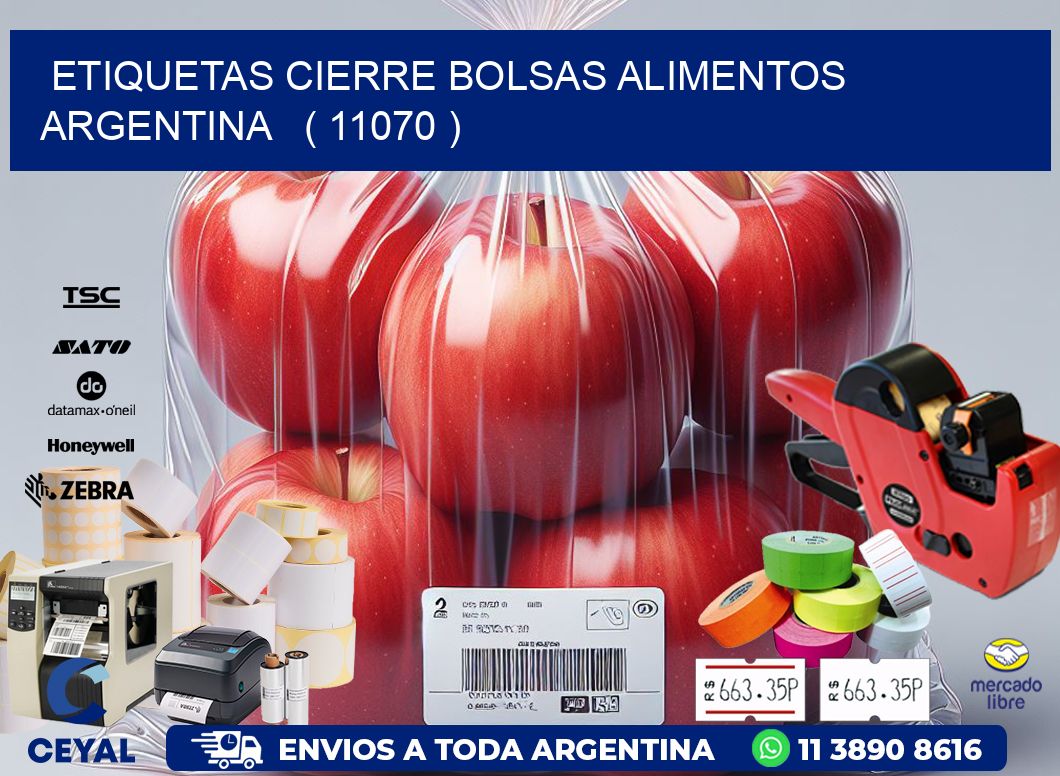 ETIQUETAS CIERRE BOLSAS ALIMENTOS ARGENTINA   ( 11070 )