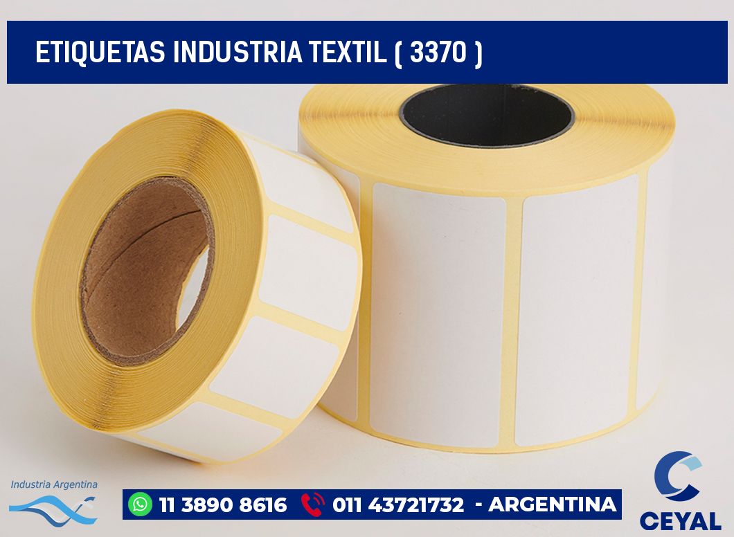 ETIQUETAS INDUSTRIA TEXTIL ( 3370 )