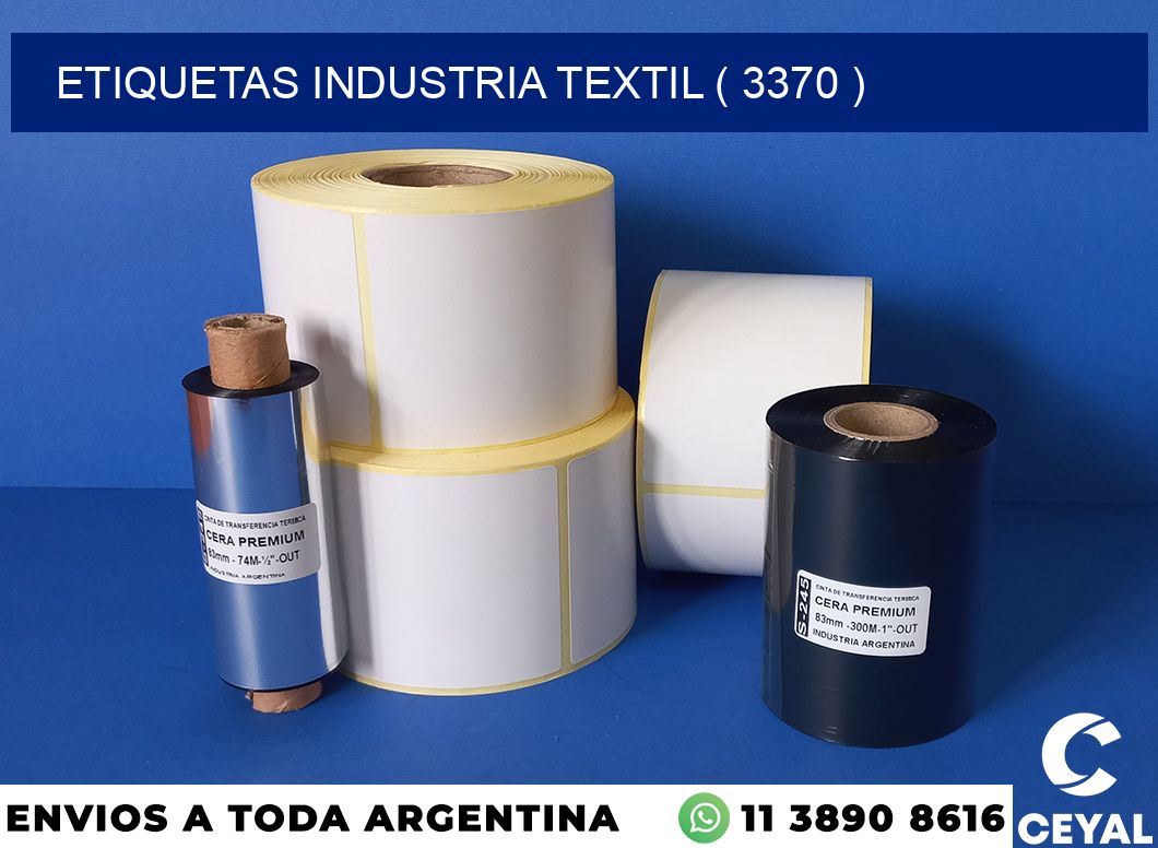 ETIQUETAS INDUSTRIA TEXTIL ( 3370 )