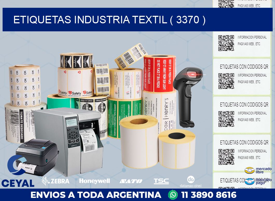 ETIQUETAS INDUSTRIA TEXTIL ( 3370 )