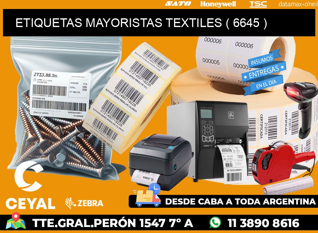 ETIQUETAS MAYORISTAS TEXTILES ( 6645 )