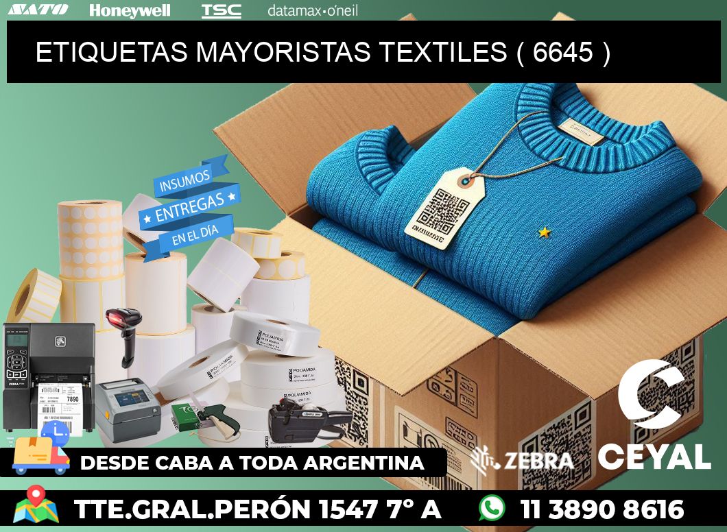 ETIQUETAS MAYORISTAS TEXTILES ( 6645 )