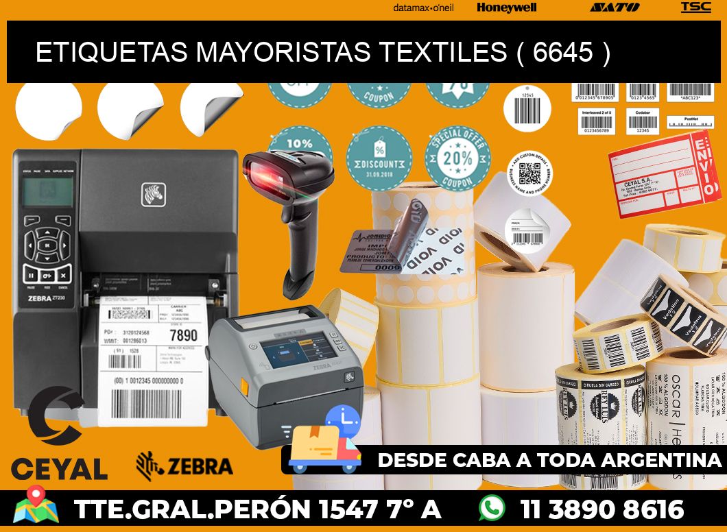 ETIQUETAS MAYORISTAS TEXTILES ( 6645 )