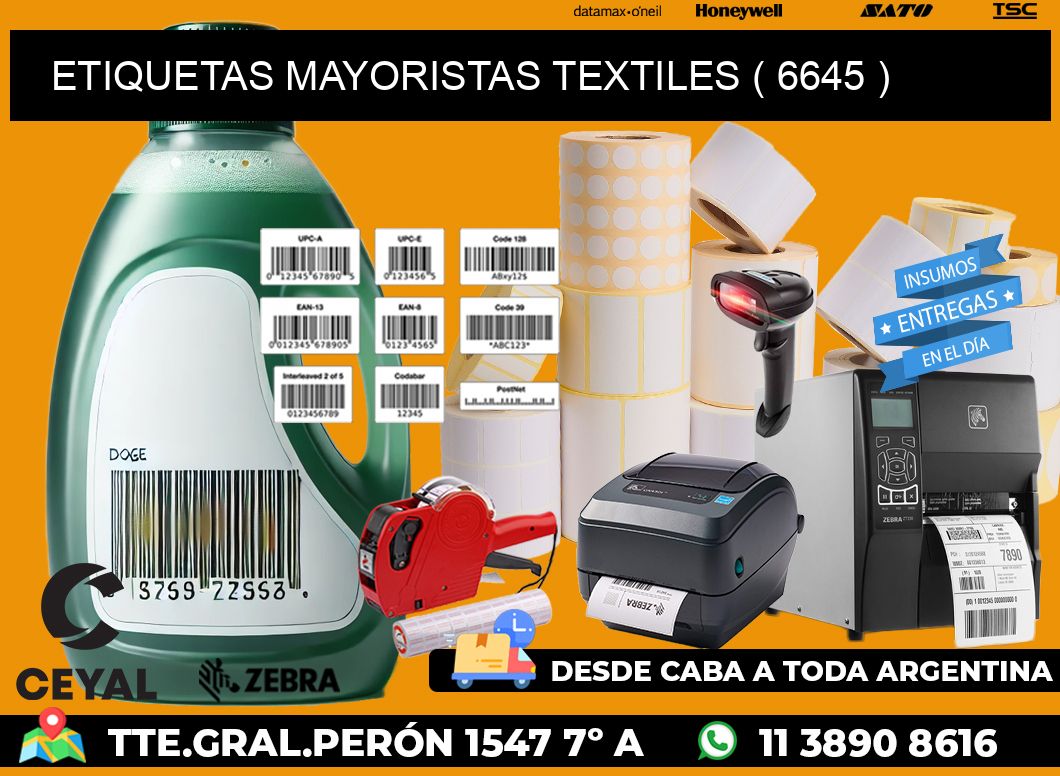 ETIQUETAS MAYORISTAS TEXTILES ( 6645 )