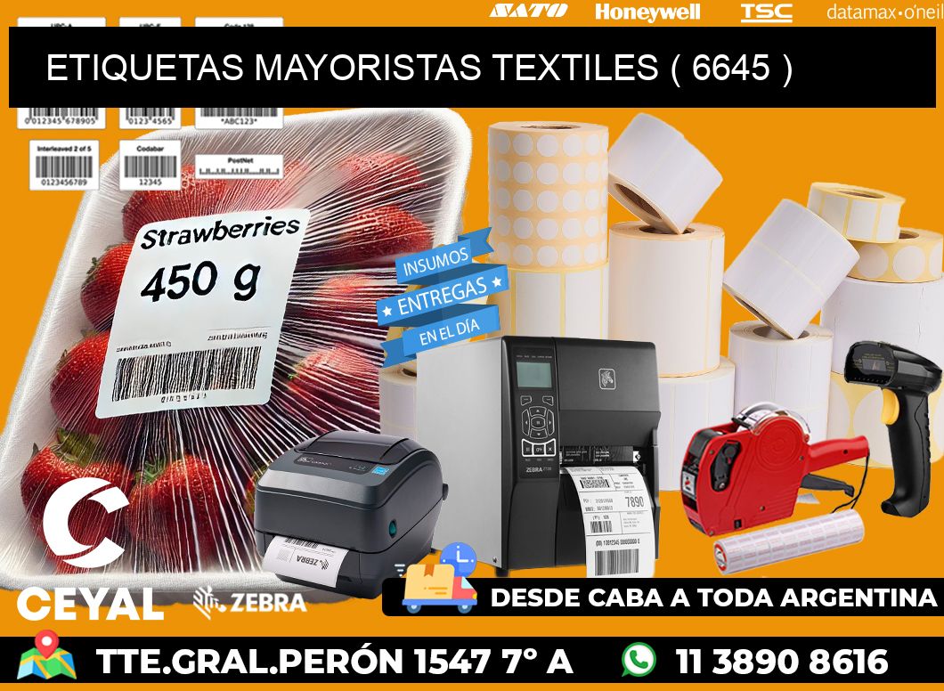 ETIQUETAS MAYORISTAS TEXTILES ( 6645 )