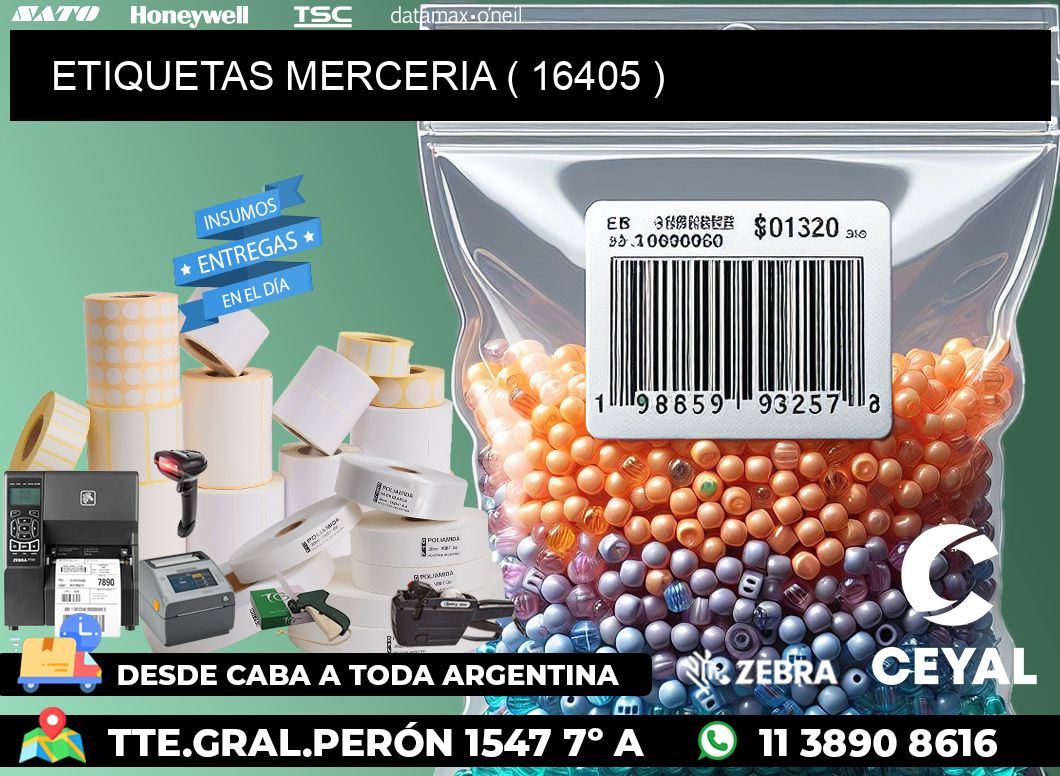 ETIQUETAS MERCERIA ( 16405 )