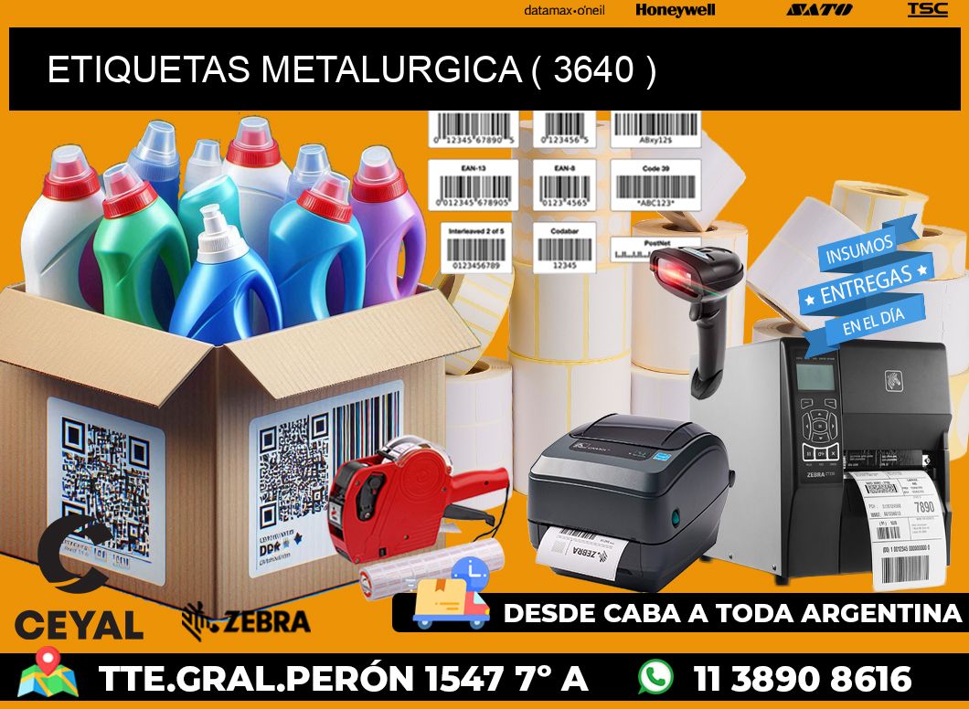 ETIQUETAS METALURGICA ( 3640 )