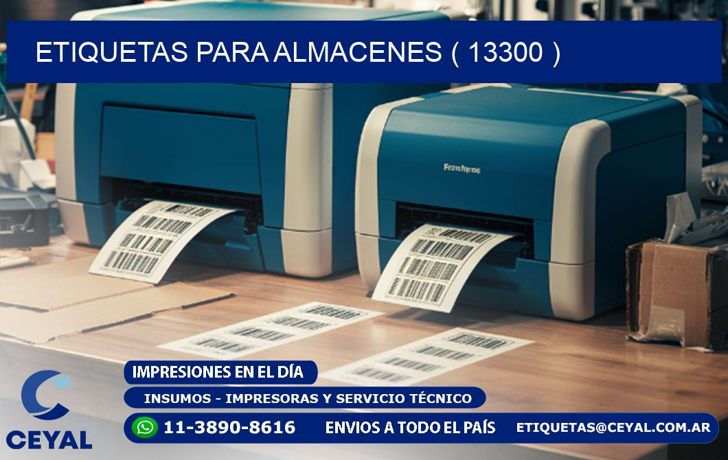 ETIQUETAS PARA ALMACENES ( 13300 )