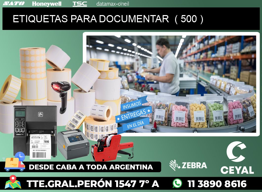 ETIQUETAS PARA DOCUMENTAR  ( 500 )