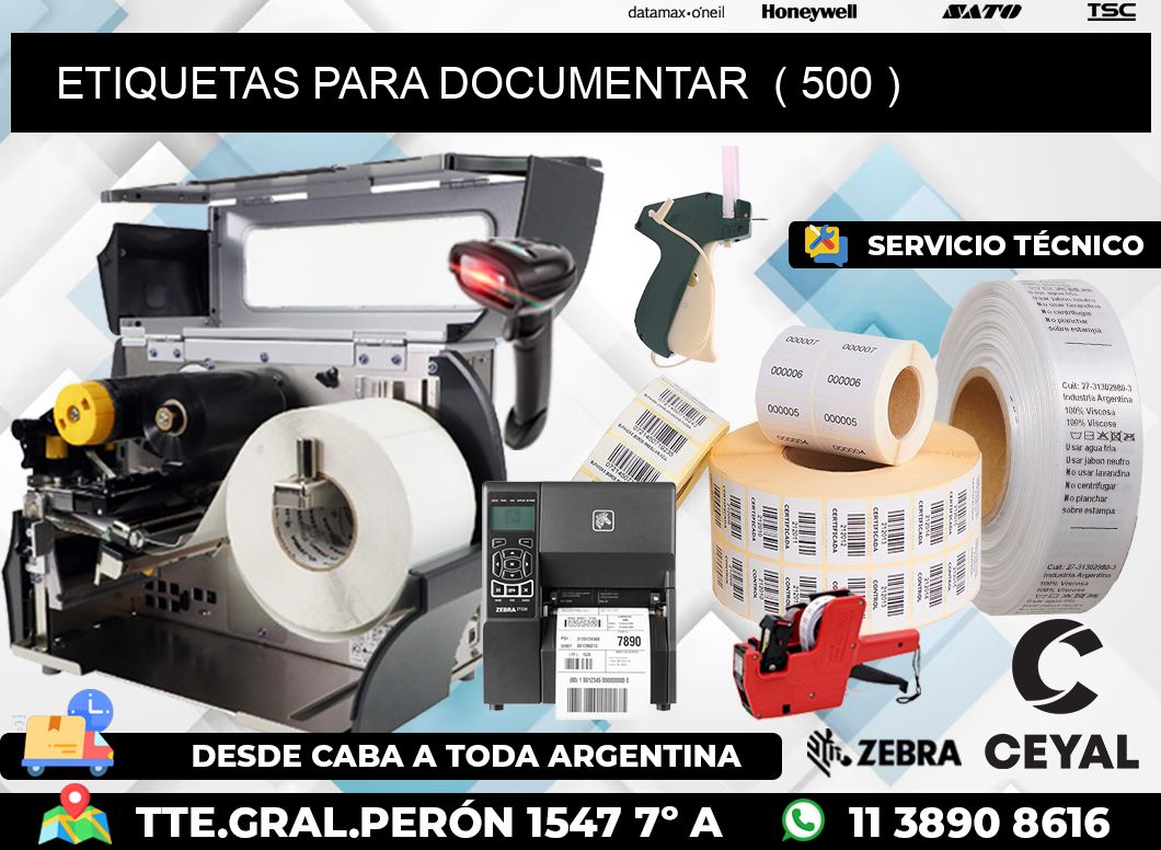 ETIQUETAS PARA DOCUMENTAR  ( 500 )