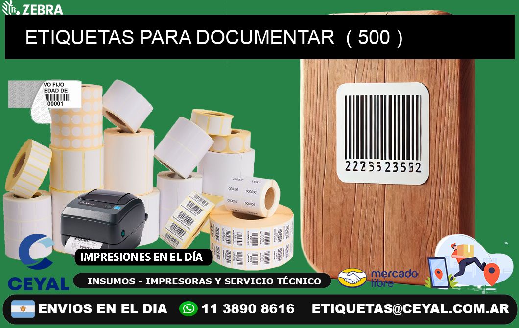 ETIQUETAS PARA DOCUMENTAR  ( 500 )