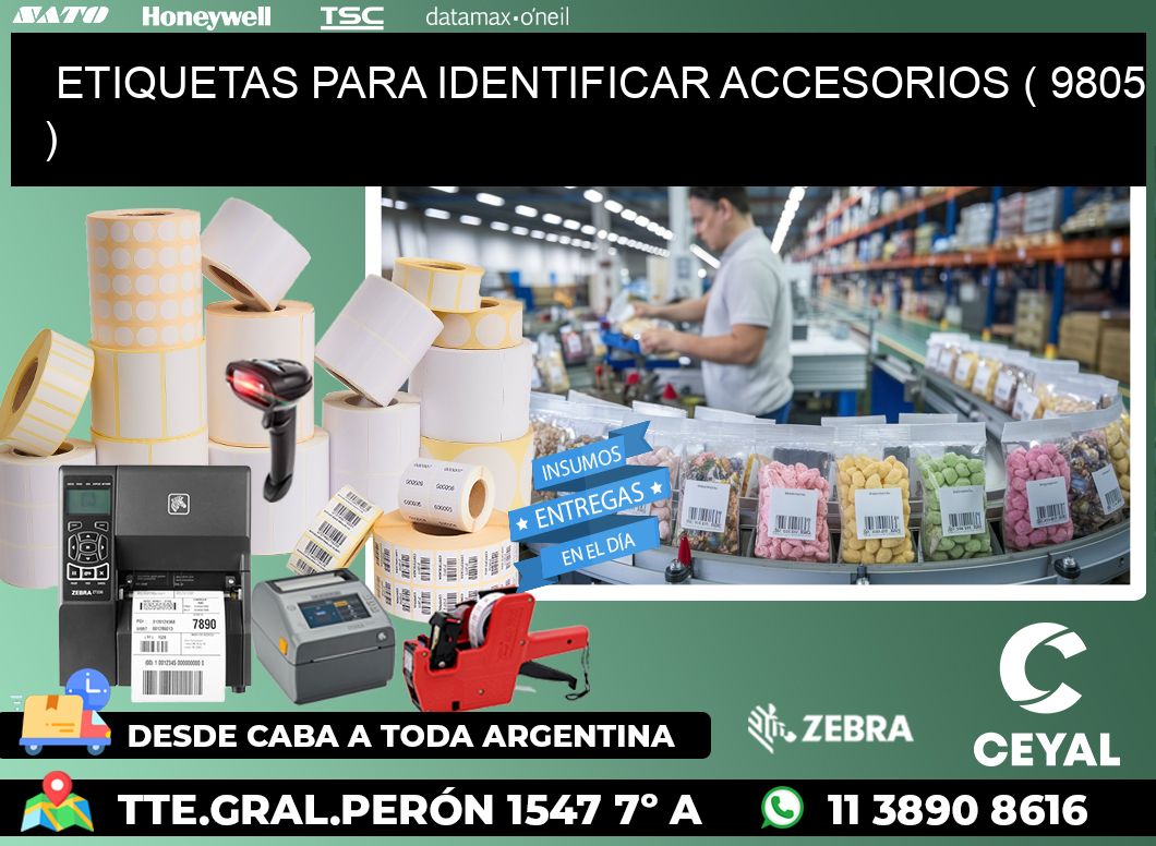 ETIQUETAS PARA IDENTIFICAR ACCESORIOS ( 9805 )